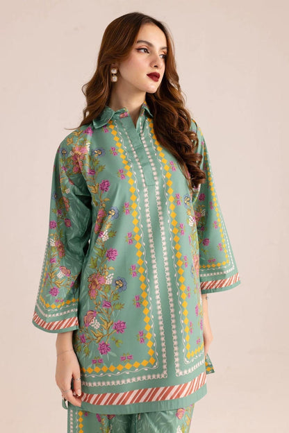 Stylish Womens Stitched Printed Shirt and Trouser Set - 2 Pc's